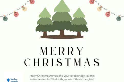 Red Green Illustrated Tree Peace Joy Love Christmas Message Facebook Post