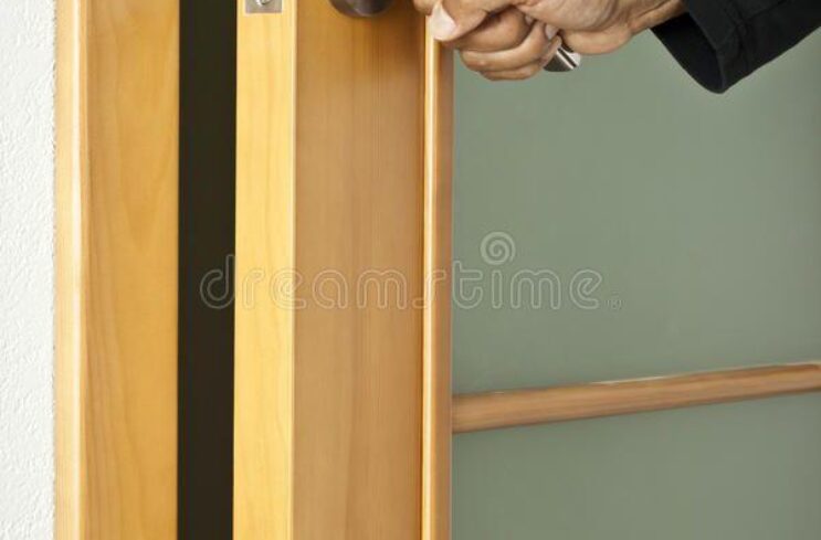 Opening door stock image Image of doorknob doorway 15669075